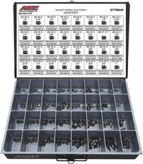 Value Collection - 710 Piece, #4-40 to #10-24, Alloy Steel Set Screw Assortment - Hex Head, Hex Socket Drive, 1/8 to 1" Long - Apex Tool & Supply