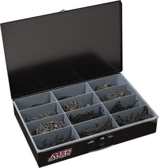 Value Collection - 2,300 Piece, #6 to #8, Steel Fine Thread Drywall Screw Assortment - Phillips Drive, 1 to 3" Long, Grade 2 - Apex Tool & Supply