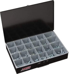Value Collection - 840 Piece, M3x6.00 to M5x25.00, Steel Machine Screw Assortment - Pan Head, Slotted Drive, 6 to 50mm Long, Grade 2 - Apex Tool & Supply