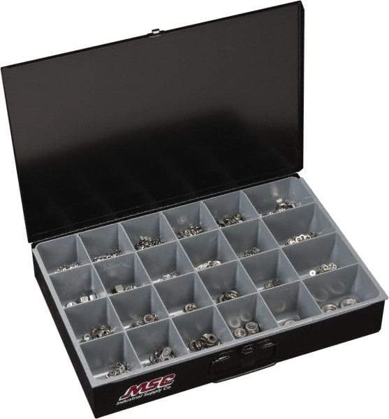 Value Collection - M3x0.50 to M16x2 Thread, 1,680 Piece Stainless Steel Nut & Washer Assortment - Grade 18-8 - Apex Tool & Supply