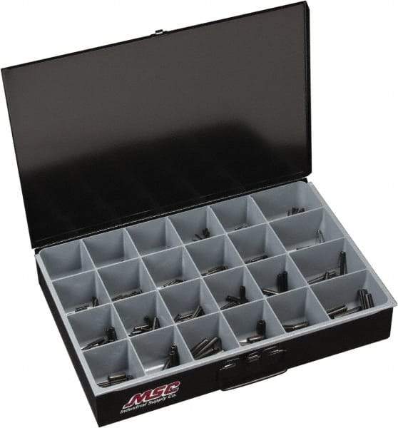 Value Collection - 755 Piece, 1/16 to 3/8" Pin Diam, Spring Pin Assortment - 1/2 to 2" Long, Grade 2 Steel - Apex Tool & Supply