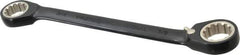 Proto - 3/4" x 7/8" 12 Point Spline Reversible Ratcheting Box Wrench - Double End, 1-5/8" Head Diam x 1/4" Head Thickness, 9-5/8" OAL, Steel, Black Chrome Finish - Apex Tool & Supply