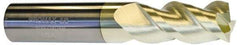 ProMax - 1", 3-3/8" LOC, 1" Shank Diam, 6" OAL, 3 Flute, Solid Carbide Square End Mill - Single End, ZrN Finish, Spiral Flute, 40° Helix, Centercutting, Right Hand Cut, Right Hand Flute, Series 109 - Apex Tool & Supply
