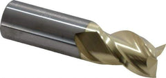 ProMax - 3/4", 1" LOC, 3/4" Shank Diam, 3" OAL, 3 Flute, Solid Carbide Square End Mill - Single End, ZrN Finish, Spiral Flute, 40° Helix, Right Hand Cut, Right Hand Flute, Series 109 - Apex Tool & Supply