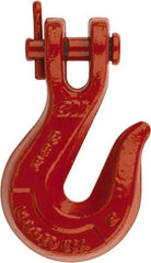 CM - 1/4 Inch Chain Diameter, Grade 80 Clevis Hook - 3,500 Lbs. Load Capacity, 5/16 Inch Inside Diameter, 21/64 Inch Pin Diameter, 3/8 Inch Hook Throat, 1-15/16 Inch Hook Width - Apex Tool & Supply