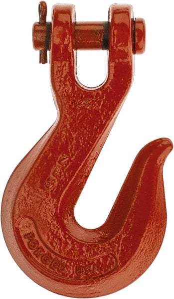 CM - 7/16 Inch Chain Diameter, Grade 63 Clevis Hook - 6,900 Lbs. Load Capacity, 1/02 Inch Inside Diameter, 1/2 Inch Pin Diameter, 1/2 Inch Hook Throat, 3 Inch Hook Width - Apex Tool & Supply