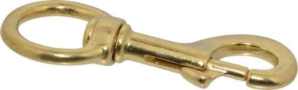Value Collection - 4-3/4" Long Oval Swivel Eye Bolt Snap - Solid Brass with 1/2" Snap Opening - Apex Tool & Supply