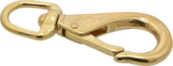 Value Collection - 4-1/2" Long Swivel Eye Boat Snap - Solid Brass with 9/16" Snap Opening - Apex Tool & Supply