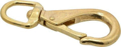 Value Collection - 4-1/2" Long Swivel Eye Boat Snap - Solid Brass with 9/16" Snap Opening - Apex Tool & Supply