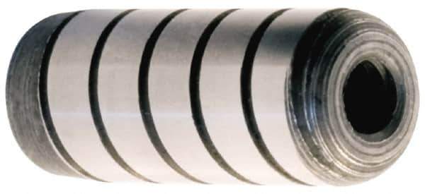 Unbrako - M3, 8mm OAL, Knurled Cup Point Set Screw - Grade 45H Alloy Steel, 1.5mm Key - Apex Tool & Supply
