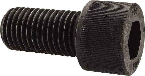 Unbrako - 1-8 UNC Hex Socket Drive, Socket Cap Screw - Alloy Steel, Black Oxide Finish, 2" Length Under Head - Apex Tool & Supply
