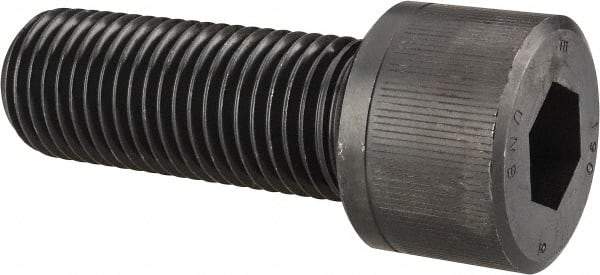 Unbrako - 1-1/4 - 7 UNC Hex Socket Drive, Socket Cap Screw - Alloy Steel, Black Oxide Finish, 3" Length Under Head - Apex Tool & Supply