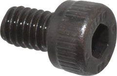 Unbrako - M4x0.70 Metric Coarse Hex Socket Drive, Socket Cap Screw - Grade 12.9 Alloy Steel, Black Oxide Finish, 6mm Length Under Head - Apex Tool & Supply