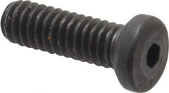 Unbrako - #8-32 UNC Hex Socket Drive, Low Socket Cap Screw - Alloy Steel, Black Oxide Finish, 1/2" Length Under Head - Apex Tool & Supply