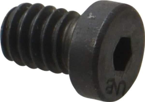 Unbrako - 1/4-20 UNC Hex Socket Drive, Low Socket Cap Screw - Alloy Steel, Black Oxide Finish, 3/8" Length Under Head - Apex Tool & Supply