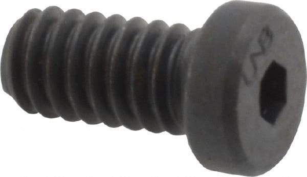 Unbrako - 1/4-20 UNC Hex Socket Drive, Low Socket Cap Screw - Alloy Steel, Black Oxide Finish, 1/2" Length Under Head - Apex Tool & Supply