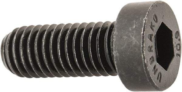 Unbrako - M8x1.25 Metric Coarse Hex Socket Drive, Low Socket Cap Screw - Grade 10.9 Alloy Steel, Black Oxide Finish, 20mm Length Under Head - Apex Tool & Supply