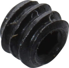 Unbrako - #2-56 UNC, 1/16" OAL, Cup Point Set Screw - Grade 8 Alloy Steel, 0.035" Key - Apex Tool & Supply