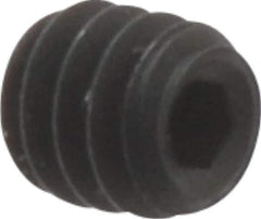 Unbrako - #2-56 UNC, 3/32" OAL, Cup Point Set Screw - Grade 8 Alloy Steel, 0.035" Key - Apex Tool & Supply