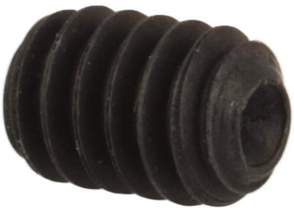 Unbrako - #2-56 UNC, 1/8" OAL, Cup Point Set Screw - Grade 8 Alloy Steel, 0.035" Key - Apex Tool & Supply
