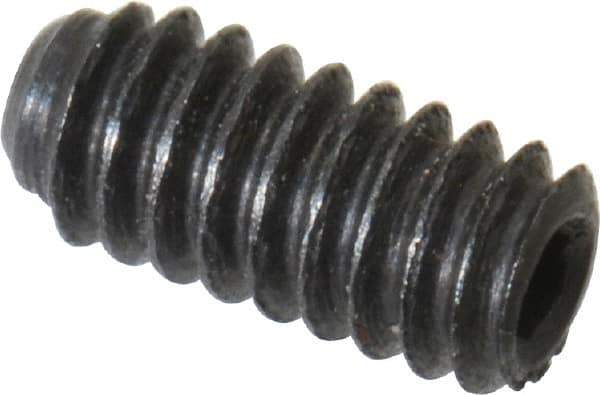 Unbrako - #2-56 UNC, 3/16" OAL, Cup Point Set Screw - Grade 8 Alloy Steel, 0.035" Key - Apex Tool & Supply