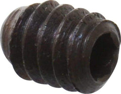 Unbrako - #3-48 UNC, 1/8" OAL, Cup Point Set Screw - Grade 8 Alloy Steel, 0.05" Key - Apex Tool & Supply
