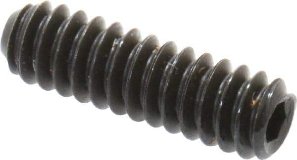 Unbrako - #4-40 UNC, 3/8" OAL, Cup Point Set Screw - Grade 8 Alloy Steel, 0.05" Key - Apex Tool & Supply