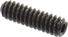 Unbrako - #4-40 UNC, 3/8" OAL, Cup Point Set Screw - Grade 8 Alloy Steel, 0.05" Key - Apex Tool & Supply