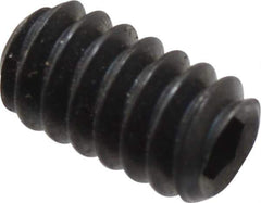 Unbrako - #6-32 UNC, 1/4" OAL, Cup Point Set Screw - Grade 8 Alloy Steel, 1/16" Key - Apex Tool & Supply