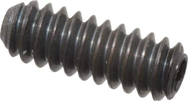 Unbrako - #6-32 UNC, 3/8" OAL, Cup Point Set Screw - Grade 8 Alloy Steel, 1/16" Key - Apex Tool & Supply