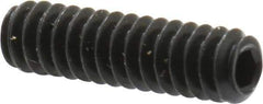 Unbrako - #6-32 UNC, 1/2" OAL, Cup Point Set Screw - Grade 8 Alloy Steel, 1/16" Key - Apex Tool & Supply