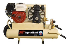 Ingersoll-Rand - 5.5 HP Stationary Gas Air Compressor - Honda Engine, Horizontal Configuration, Twin 8 Gallon, 11.8 CFM, 135 Max psi - Apex Tool & Supply