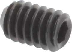Unbrako - #8-32 UNC, 1/4" OAL, Cup Point Set Screw - Grade 8 Alloy Steel, 5/64" Key - Apex Tool & Supply