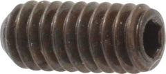 Unbrako - #8-32 UNC, 3/8" OAL, Cup Point Set Screw - Grade 8 Alloy Steel, 5/64" Key - Apex Tool & Supply