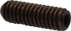 Unbrako - #8-32 UNC, 1/2" OAL, Cup Point Set Screw - Grade 8 Alloy Steel, 5/64" Key - Apex Tool & Supply
