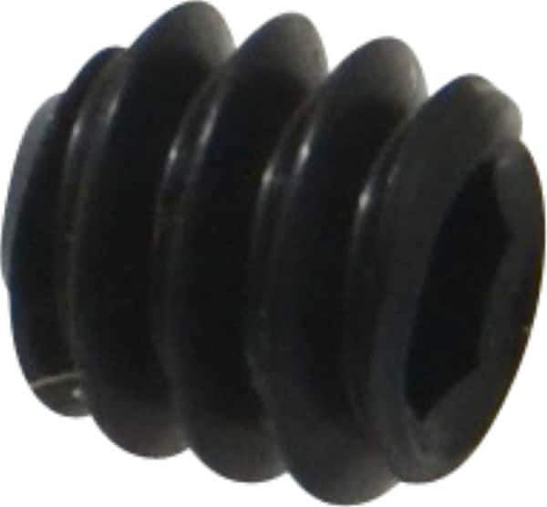 Unbrako - #10-24 UNC, 3/16" OAL, Cup Point Set Screw - Grade 8 Alloy Steel, 3/32" Key - Apex Tool & Supply