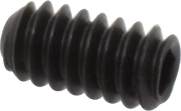 Unbrako - #10-24 UNC, 3/8" OAL, Cup Point Set Screw - Grade 8 Alloy Steel, 3/32" Key - Apex Tool & Supply