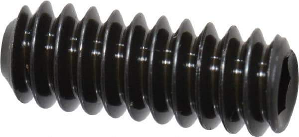 Unbrako - #10-24 UNC, 1/2" OAL, Cup Point Set Screw - Grade 8 Alloy Steel, 3/32" Key - Apex Tool & Supply