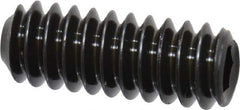 Unbrako - #10-24 UNC, 1/2" OAL, Cup Point Set Screw - Grade 8 Alloy Steel, 3/32" Key - Apex Tool & Supply