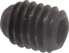Unbrako - #10-32 UNF, 1/4" OAL, Cup Point Set Screw - Grade 8 Alloy Steel, 3/32" Key - Apex Tool & Supply