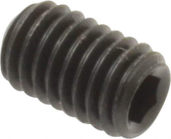 Unbrako - #10-32 UNF, 5/16" OAL, Cup Point Set Screw - Grade 8 Alloy Steel, 3/32" Key - Apex Tool & Supply