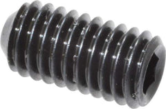Unbrako - #10-32 UNF, 3/8" OAL, Cup Point Set Screw - Grade 8 Alloy Steel, 3/32" Key - Apex Tool & Supply