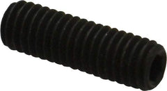 Unbrako - #10-32 UNF, 5/8" OAL, Cup Point Set Screw - Grade 8 Alloy Steel, 3/32" Key - Apex Tool & Supply