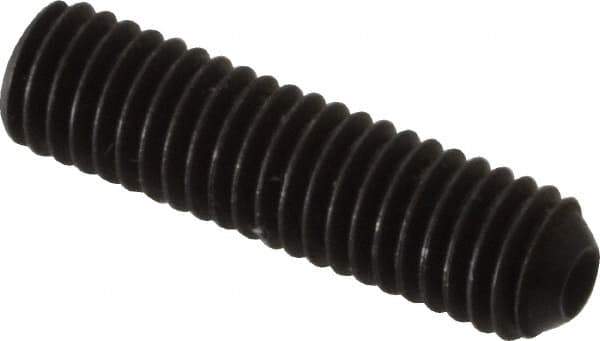 Unbrako - #10-32 UNF, 3/4" OAL, Cup Point Set Screw - Grade 8 Alloy Steel, 3/32" Key - Apex Tool & Supply