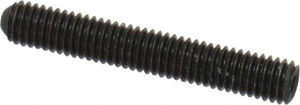 Unbrako - #10-32 UNF, 1-1/4" OAL, Cup Point Set Screw - Grade 8 Alloy Steel, 3/32" Key - Apex Tool & Supply