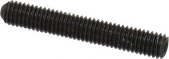 Unbrako - #10-32 UNF, 1-1/4" OAL, Cup Point Set Screw - Grade 8 Alloy Steel, 3/32" Key - Apex Tool & Supply
