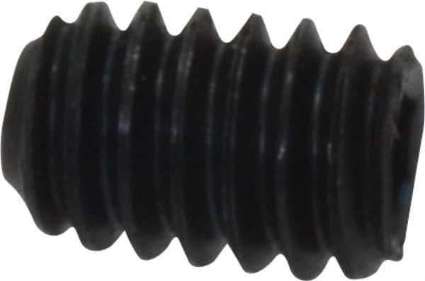 Unbrako - 1/4-20 UNC, 3/8" OAL, Cup Point Set Screw - Grade 8 Alloy Steel, 1/8" Key - Apex Tool & Supply