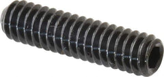 Unbrako - 1/4-20 UNC, 1" OAL, Cup Point Set Screw - Grade 8 Alloy Steel, 1/8" Key - Apex Tool & Supply