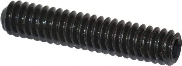 Unbrako - 1/4-20 UNC, 1-1/4" OAL, Cup Point Set Screw - Grade 8 Alloy Steel, 1/8" Key - Apex Tool & Supply