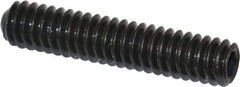 Unbrako - 1/4-20 UNC, 1-1/4" OAL, Cup Point Set Screw - Grade 8 Alloy Steel, 1/8" Key - Apex Tool & Supply
